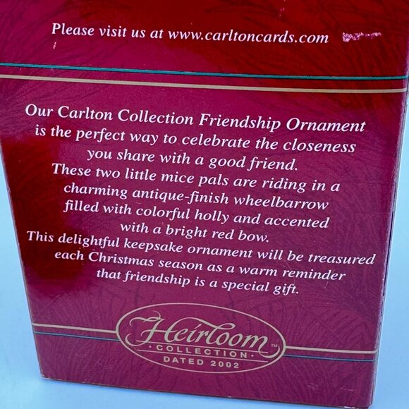 Carlton Cards Heirloom Collection 2002 Friends Ornament Vintage - Picture 6 of 13